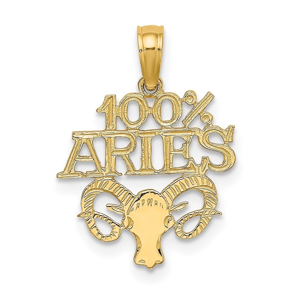 Million Charms 10k Yellow Gold Small 100% ARIES Zodiac Charm Pendant